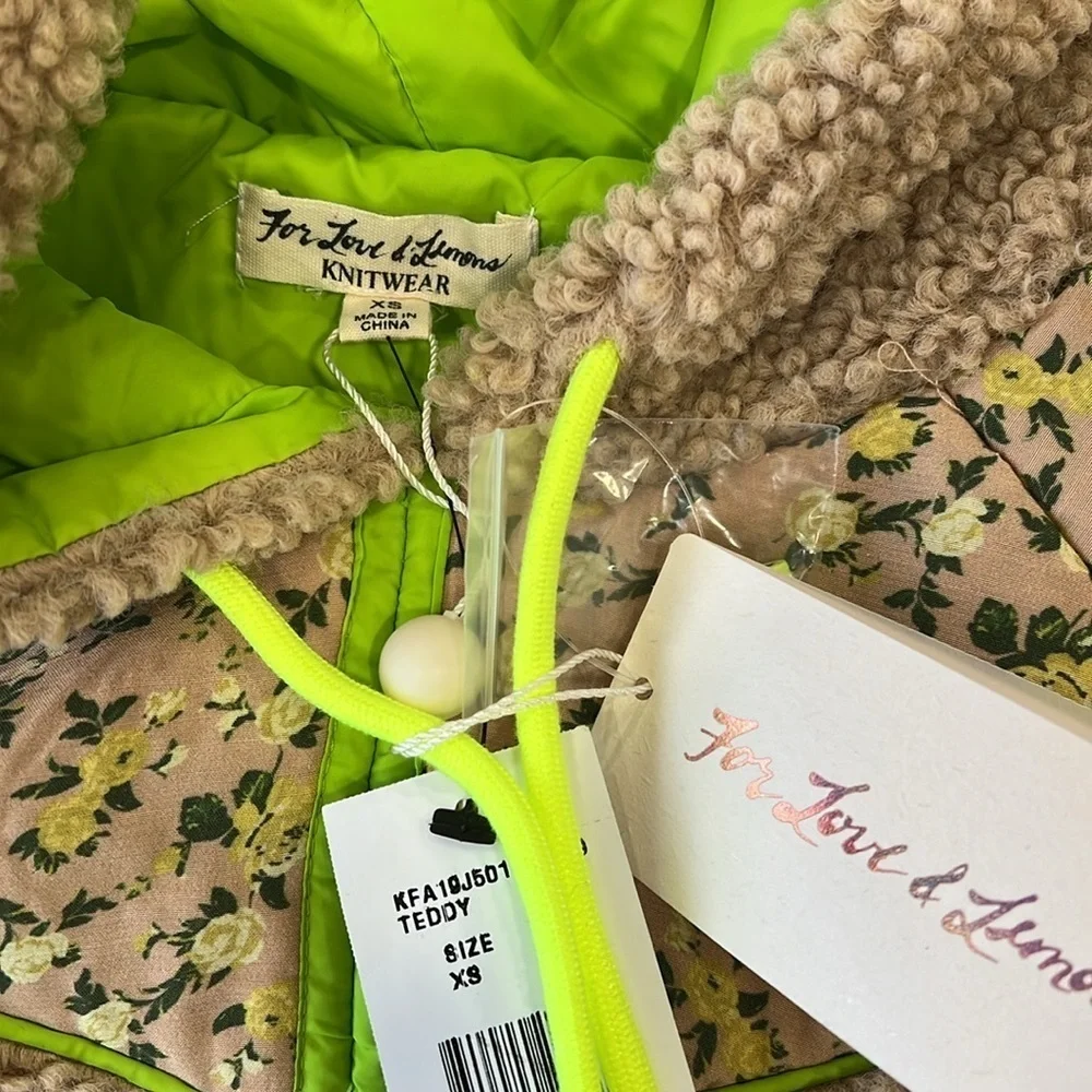 For Love And Lemons nwt fleece